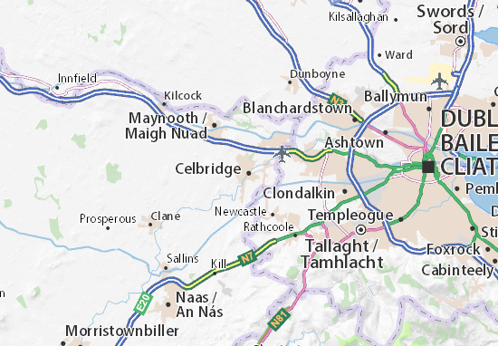 Karte Stadtplan Celbridge