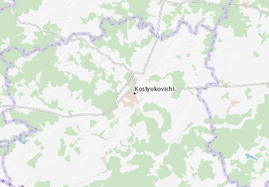 Kaart Plattegrond Kostyukovichi