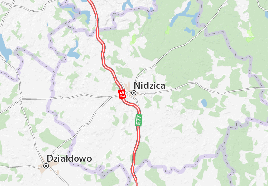 Kaart Plattegrond Nidzica