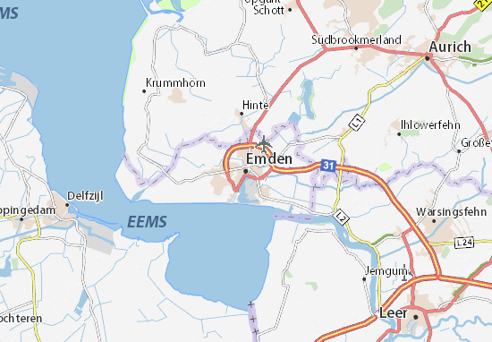 Kaart Plattegrond Emden