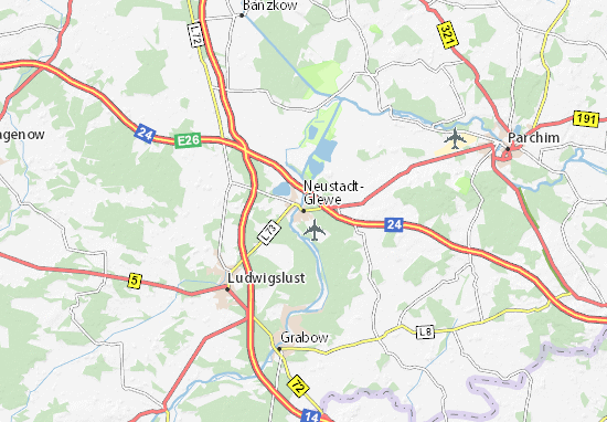 Neustadt-Glewe Map