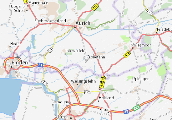 Großefehn Map