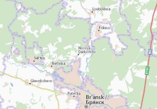 Mapa Novyye Darkovichi