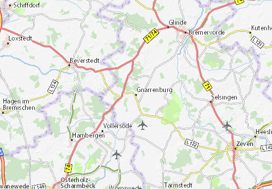 Gnarrenburg Map