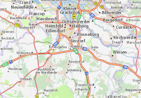Karte Stadtplan Hittfeld