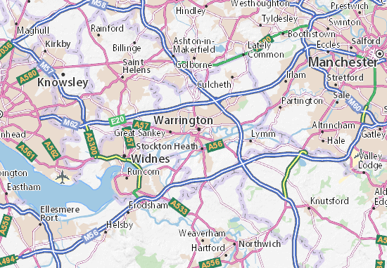 Karte Stadtplan Warrington