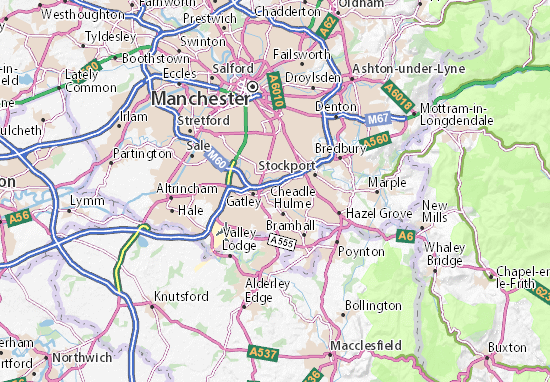 Karte Stadtplan Cheadle