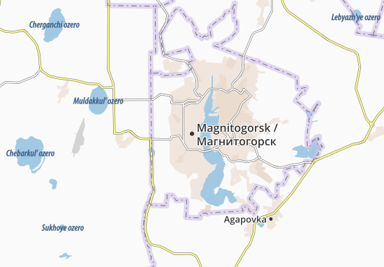 Kaart Plattegrond Magnitogorsk