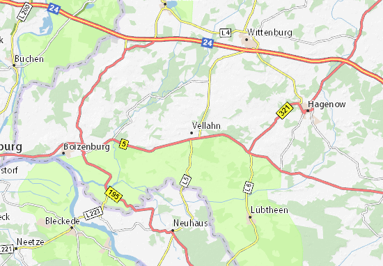 Karte Stadtplan Vellahn