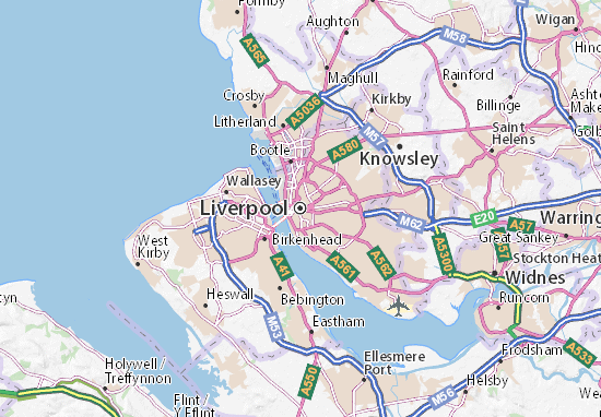 Kaart Plattegrond Liverpool