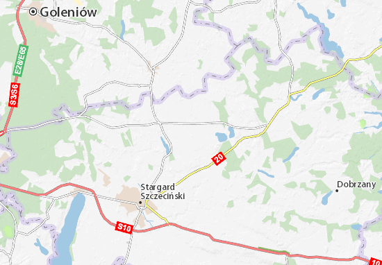 Kaart Plattegrond Stara Dąbrowa