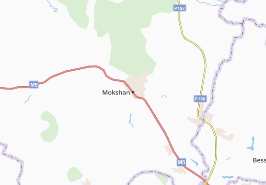 Karte Stadtplan Mokshan