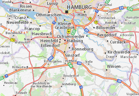 Karte Stadtplan Rönneburg