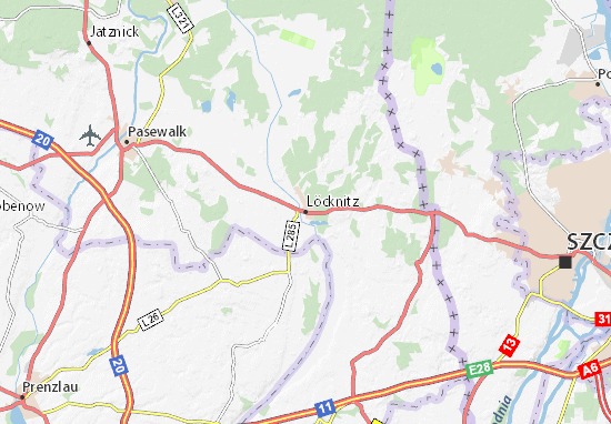 Kaart Plattegrond Löcknitz