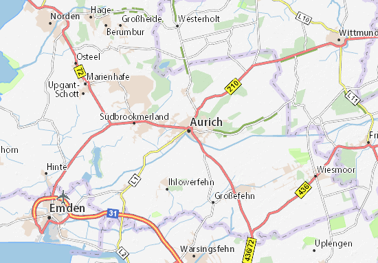 Karte Stadtplan Aurich