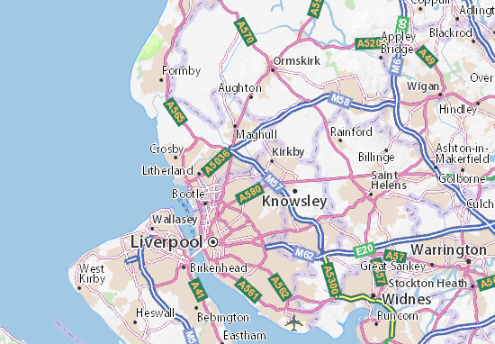 Karte Stadtplan Liverpool