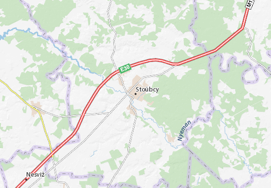 Karte Stadtplan Stoŭbcy