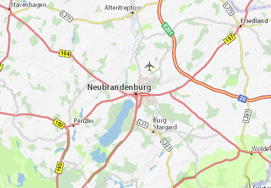 Karte Stadtplan Neubrandenburg