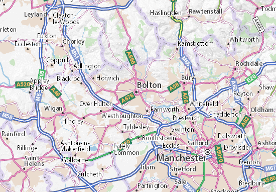 Karte Stadtplan Bolton