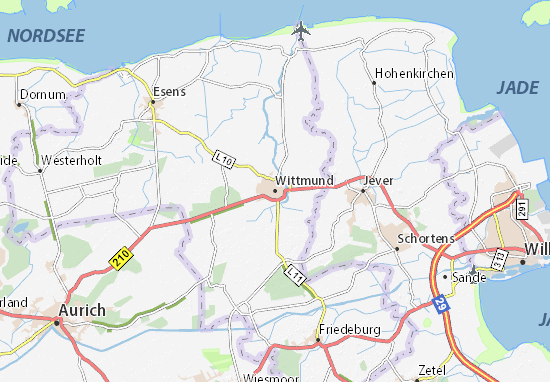 Karte Stadtplan Wittmund