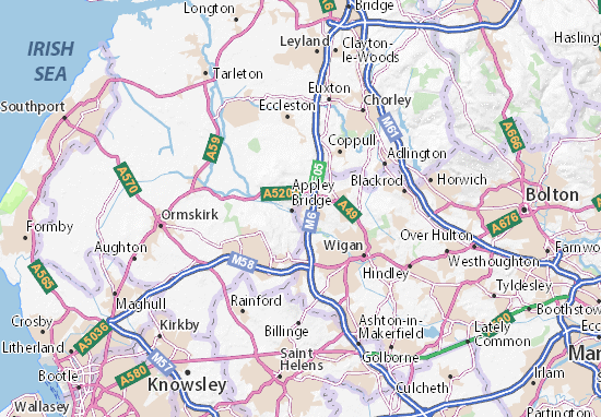 Karte Stadtplan Shevington Vale