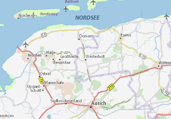 Karte Stadtplan Westerholt