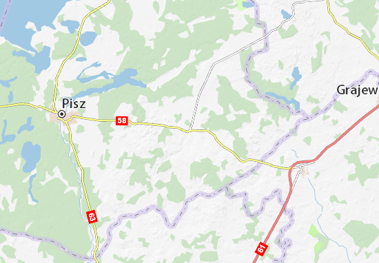 Kaart Plattegrond Biała Piska