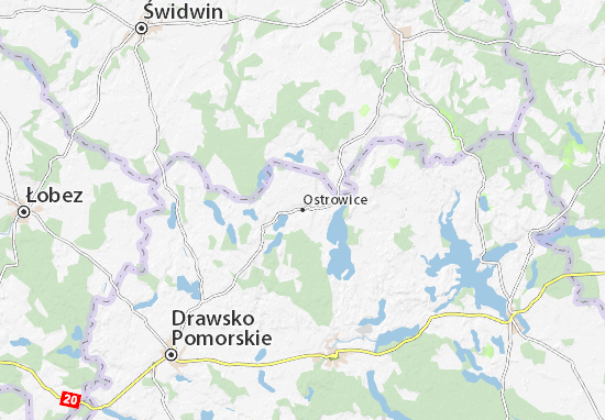 Kaart Plattegrond Ostrowice