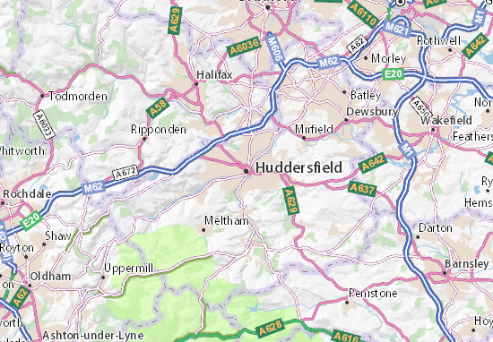 Carte-Plan Huddersfield