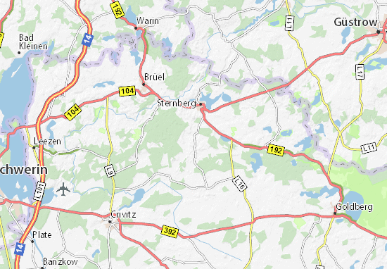 Karte Stadtplan Kobrow