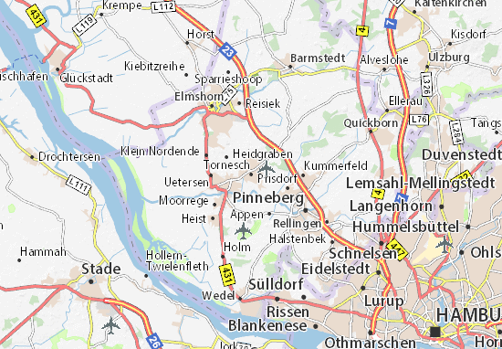 Karte Stadtplan Tornesch