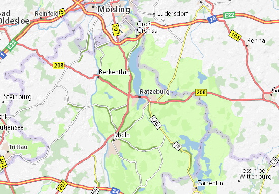 Mapa Plano Ratzeburg