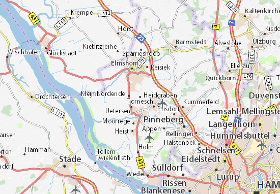 Karte Stadtplan Heidgraben