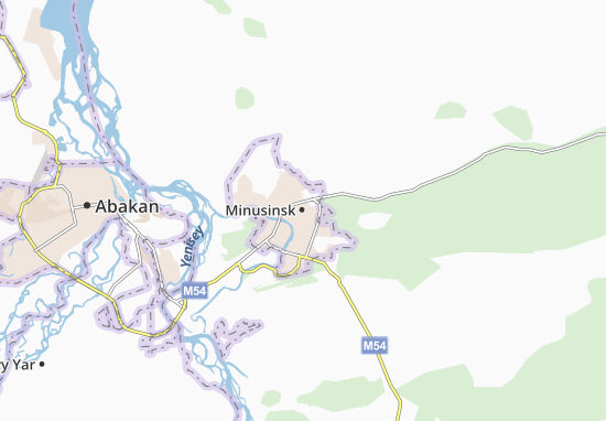 Kaart Plattegrond Minusinsk