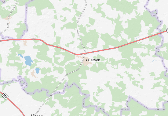 Karte Stadtplan Červen&#x27;
