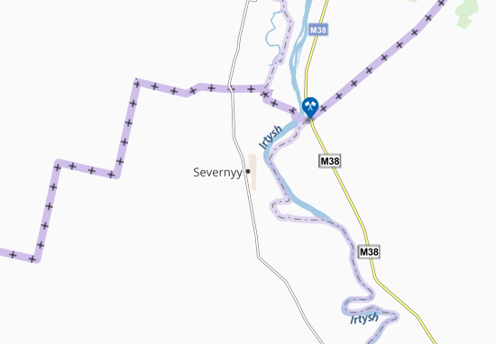 Karte Stadtplan Severnyy