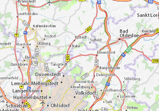 Karte Stadtplan Bargfeld-Stegen