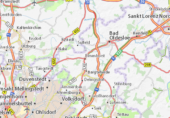 Karte Stadtplan Elmenhorst
