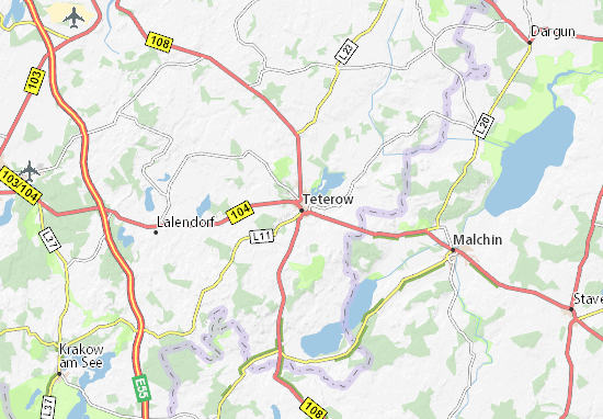 Karte Stadtplan Teterow