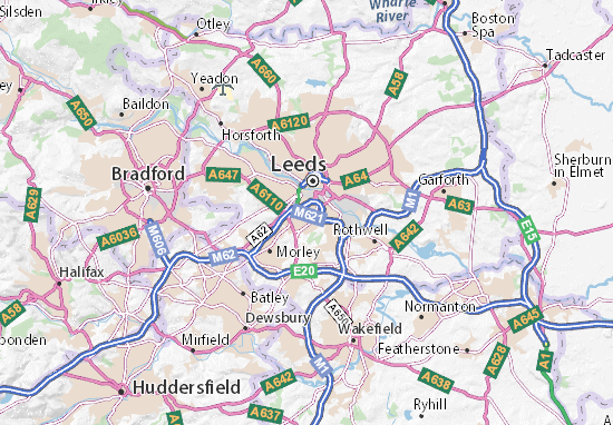 Karte Stadtplan Leeds