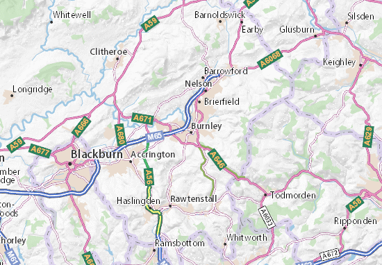 Karte Stadtplan Burnley