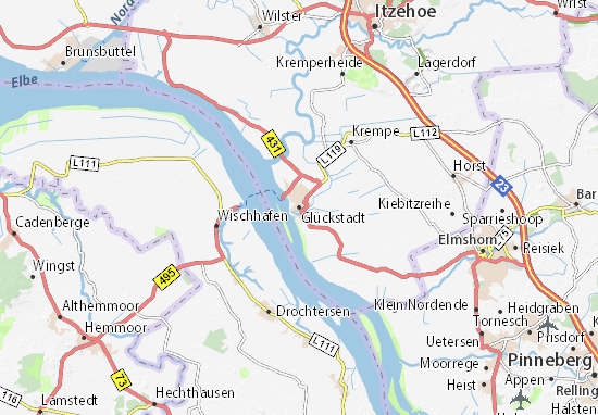 Glückstadt Map