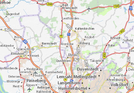Karte Stadtplan Alveslohe
