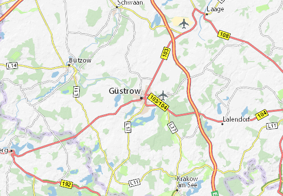 Güstrow Map