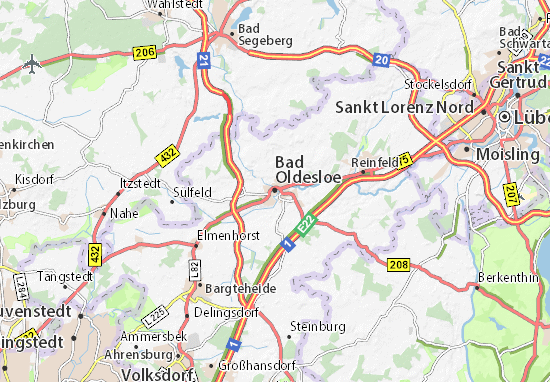 Kaart Plattegrond Bad Oldesloe