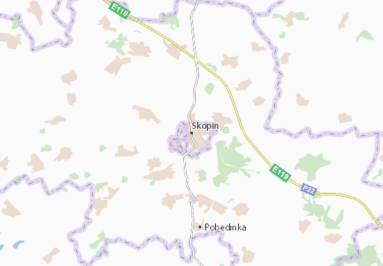 Karte Stadtplan Skopin