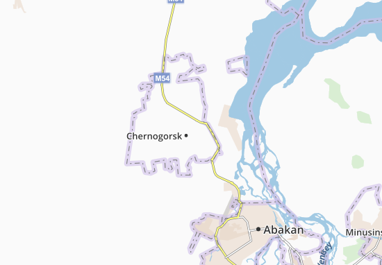 Karte Stadtplan Chernogorsk