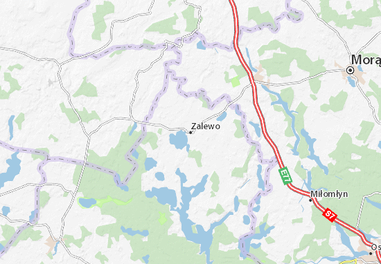 Karte Stadtplan Zalewo