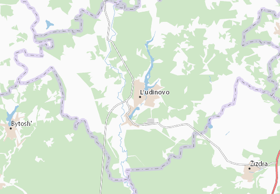 Kaart Plattegrond L&#x27;udinovo