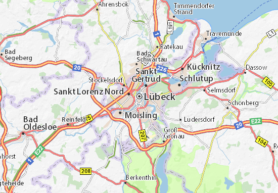 Karte Stadtplan Lübeck